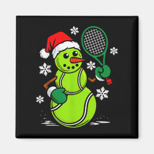 Tennis Weihnachtsmann Hut Schneemann Weihnachten L Magnet