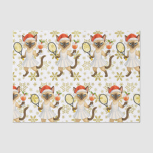 Tennis-Weihnachtstasse Katzenliebhaber Seidenpapier