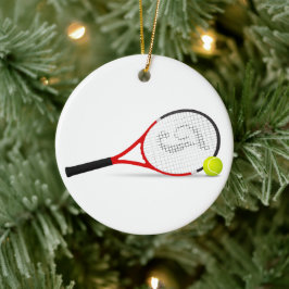 Tennis-Weihnachtsverzierung Keramik Ornament