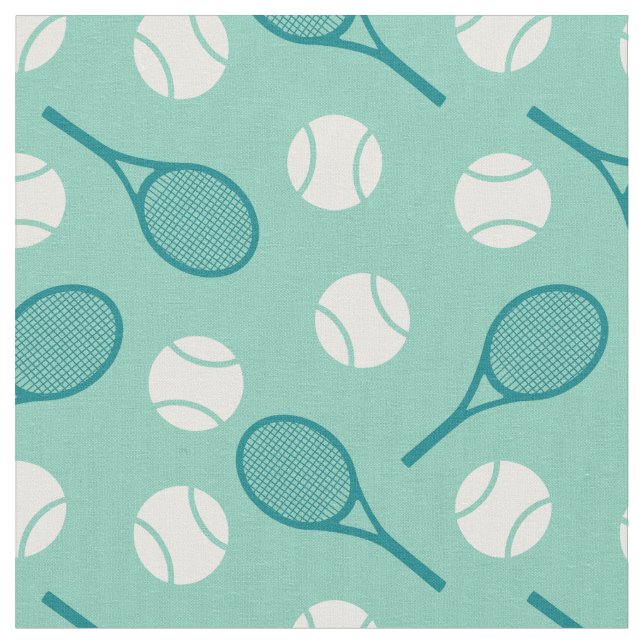 Tennis: Weiß und Grün - anpassbar! Stoff (Nahaufnahme)