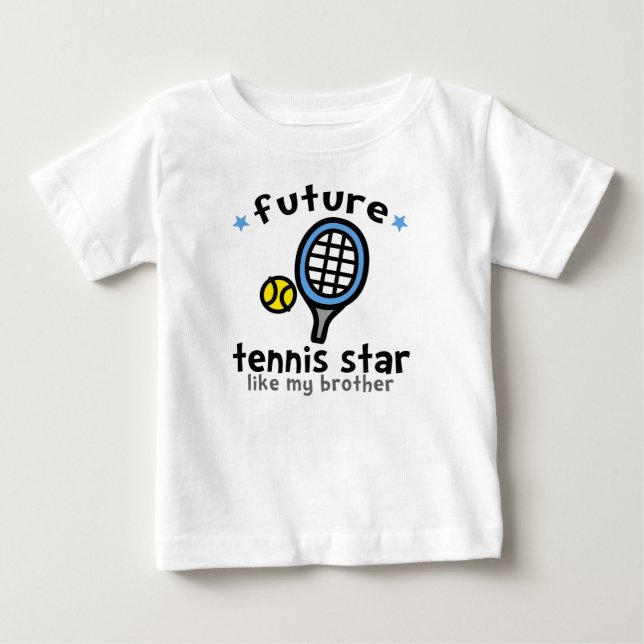 Tennis wie Bruder Baby T-shirt (Vorderseite)