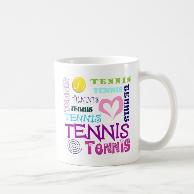 Tennis-Wiederholen Kaffeetasse (Rechts)
