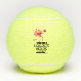 Tennis Woman Player Junggeselinnen-Abschied Tennisbälle
