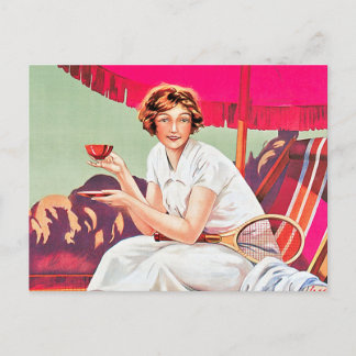 Tennis Woman von Phoscao Ad Postkarte