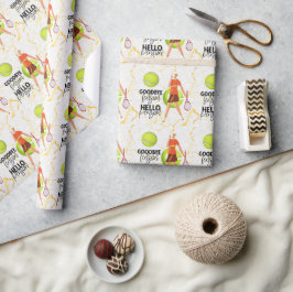 Tennis zum Thema "Pension zum Tennisspieler" Geschenkpapier