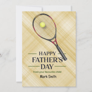 Tennis zum Vatertag Feiertagskarte