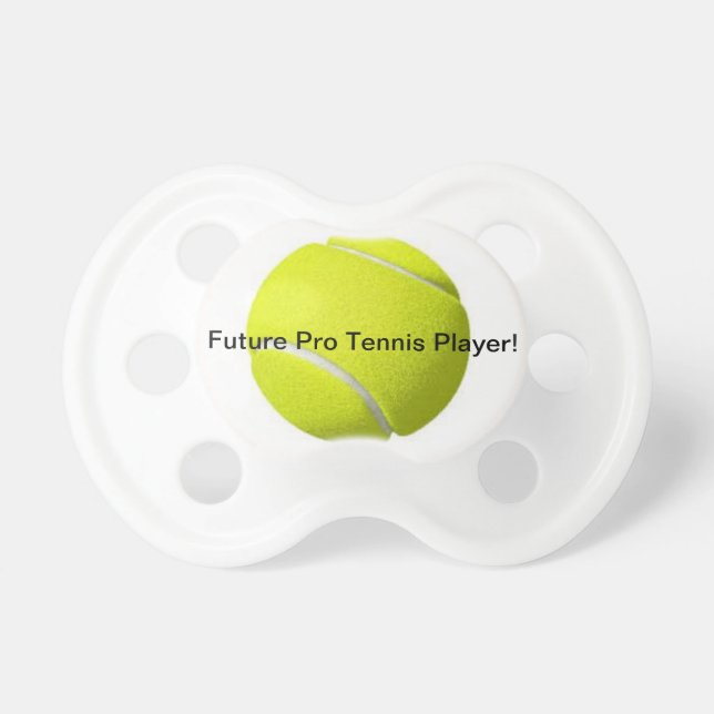 Tennisball auf einem Baby-Schnuller Schnuller (Vorne)