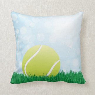 Tennisball auf Gras Kissen