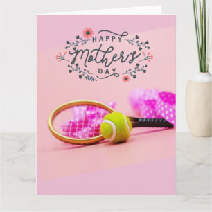 Tennisball auf Rosa für Tennis-Mama Muttertag Karte