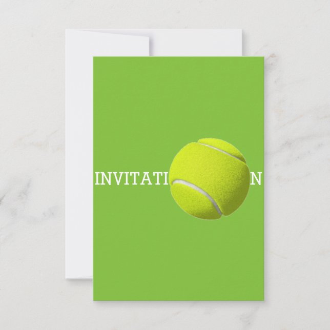 Tennisball Custom 12,7 cm x 8,9 cm Einladungen (Vorderseite)