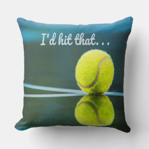 Tennisball, den ich dieses lustige Geschenk schlag Kissen