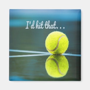 Tennisball, den ich dieses lustige Geschenk schlag Magnet