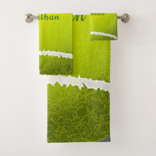 Tennisball Design Badetuch Set