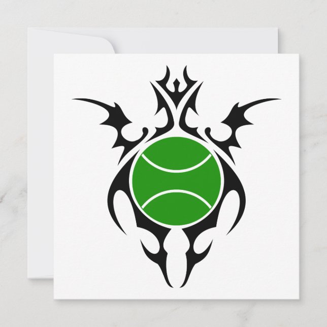 Tennisball Einladung (Vorderseite)