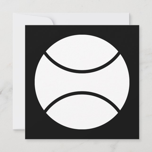 Tennisball Einladung (Vorderseite)