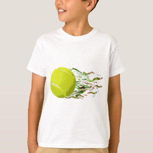 Tennisball flammt künstlerische US Open Wimbleton T-Shirt