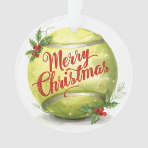 Tennisball Frohe Weihnachten Feiertag Ornament