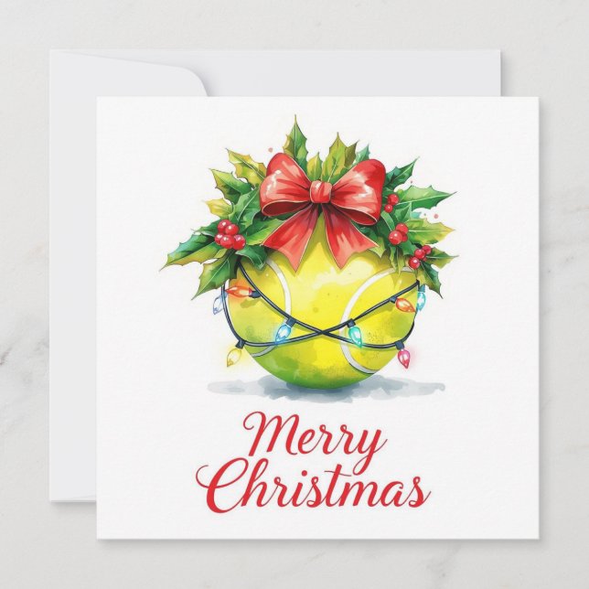 Tennisball Frohe Weihnachten Urlaub  (Vorderseite)