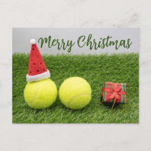 Tennisball Frohe Weihnachtsfeiertage Postkarte