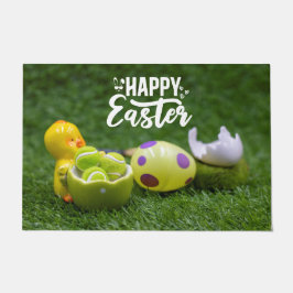 Tennisball Frohes Ostern mit Eiern und Kugel  Fußmatte