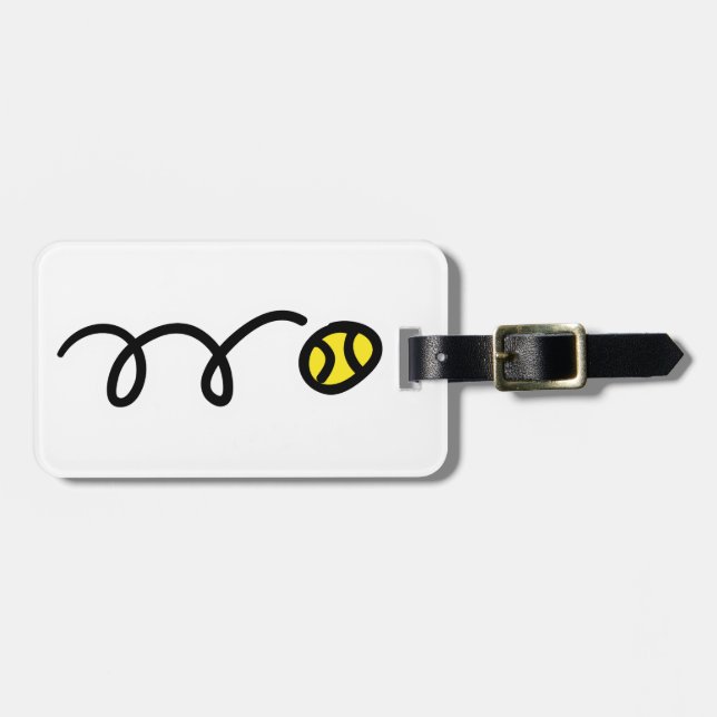 Tennisball Gepäckanhänger (Vorderseite horizontal)