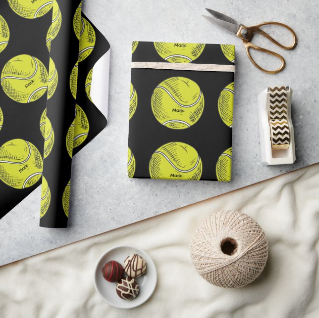 Tennisball  geschenkpapier (Kunsthandwerk)
