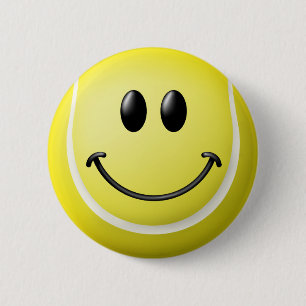 Tennisball-Gesicht Button