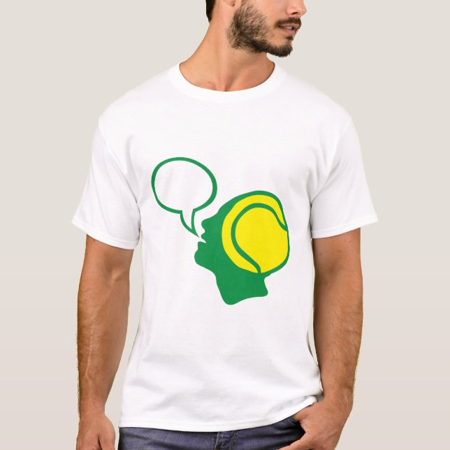 Tennisball Head Gesicht T-Shirt (Vorderseite)