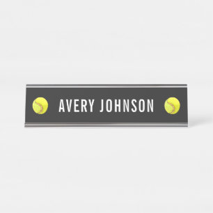 Tennisball im Wasser Balls Trainer Custom Sport Schreibtischnamensplakette