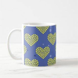 Tennisball in Herzform - Muster Kaffeetasse