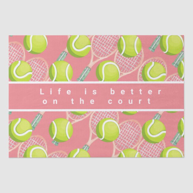 Tennisball ist besser auf dem Platz Seidenpapier (Vorderseite)