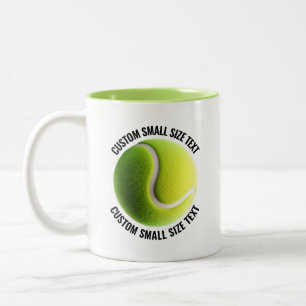 Tennisball & Kleiner Text LIME GRÜN 325ml Custom Zweifarbige Tasse