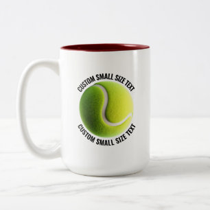 Tennisball & Kleiner Text MAROON 15oz Benutzerdefi Zweifarbige Tasse