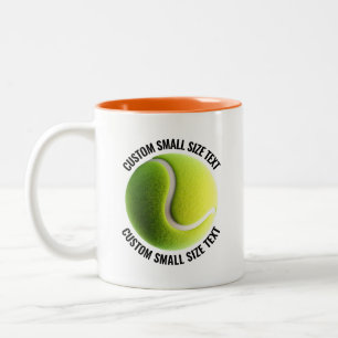 Tennisball & Kleiner Text ORANGE 11oz Custom Zweifarbige Tasse