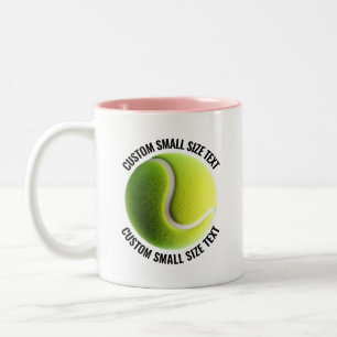 Tennisball & Kleiner Text PINK 325ml Custom Zweifarbige Tasse