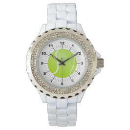 Tennisball-Kristall mit Weiß-Feinschmecker Armbanduhr
