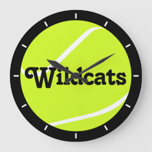 Tennisball-kundenspezifische Team-Namen-Wanduhr Große Wanduhr