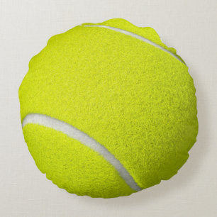 Tennisball-lustiger Blick Rundes Kissen