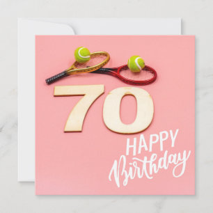 Tennisball mit 70. Geburtstag mit Liebe