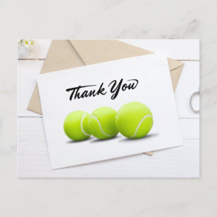 Tennisball mit Danke Postkarte