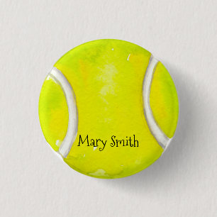 Tennisball mit deinem Namen Button