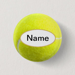 Tennisball mit deinem Namen darauf Button