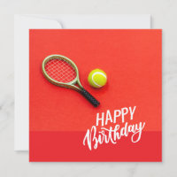 Tennisball mit Happy Birthday mit Liebe