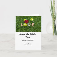 Tennisball mit Liebe Save the Date