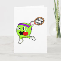 Tennisball mit Tennisschläger
