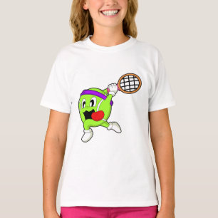 Tennisball mit Tennisschläger T-Shirt