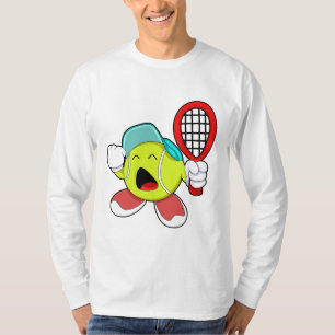 Tennisball mit Tennisschläger T-Shirt