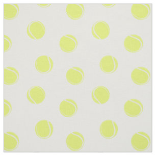 Tennisball-Muster auf Weiß Stoff