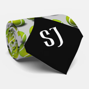 Tennisball-Muster  Monogramm Sport Krawatte