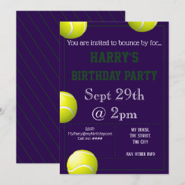 Tennisball-Party Einladung